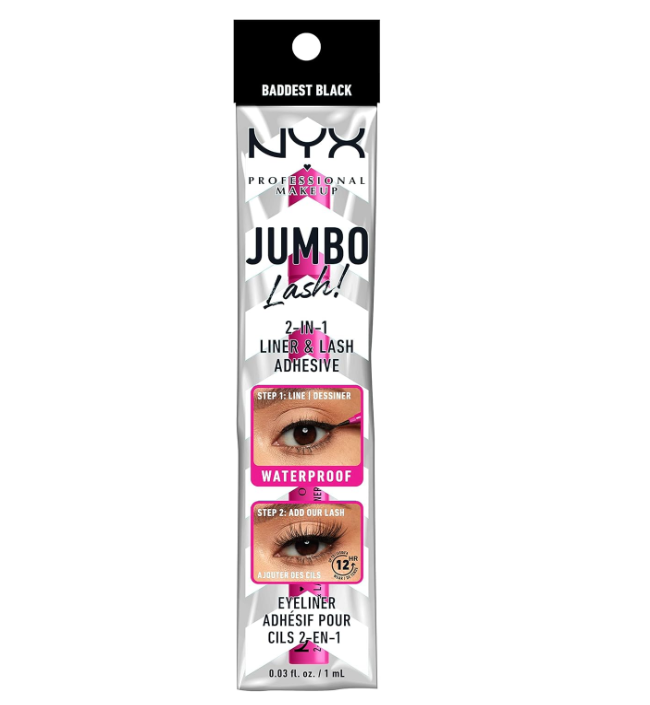 NYX Jumbo Lash 2 In 1 Liner And Lash Adhesive 01 Baddest Black