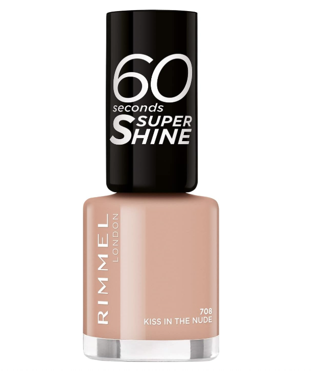 Rimmel 60 Seconds Super Shine Nail Polish 708 Kiss In The Nude