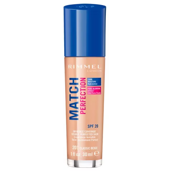 Rimmel London Match Perfection 24HR Foundation 201 Classic Beige